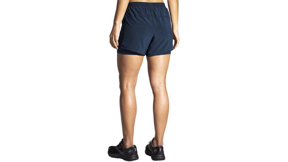 Brooks Moment 5in 2-in-1 Short - Womens, Navy, XXL, 221583451.045