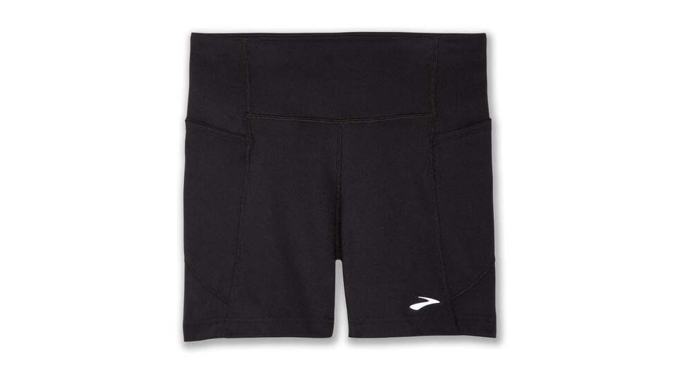 Brooks Moment 5in Short Tight - Womens, Black, XS, 221584001.020