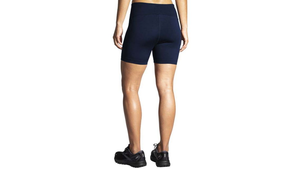 Brooks Moment 5in Short Tight - Womens, Navy, L, 221584451.035