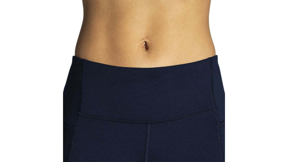 Brooks Moment 5in Short Tight - Womens, Navy, L, 221584451.035