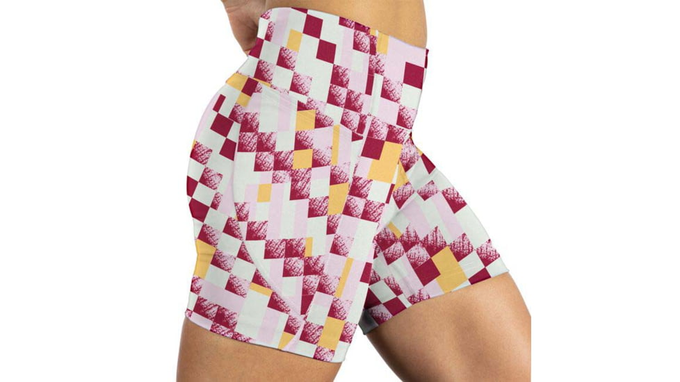 Brooks Moment 5in Short Tight - Womens, Pace Check Print, XL, 221584128.040