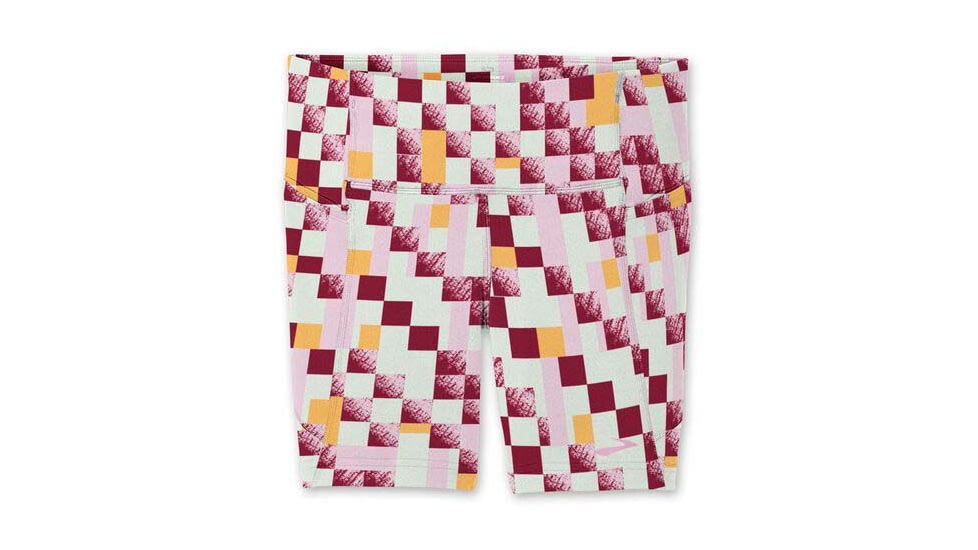 Brooks Moment 5in Short Tight - Womens, Pace Check Print, XL, 221584128.040