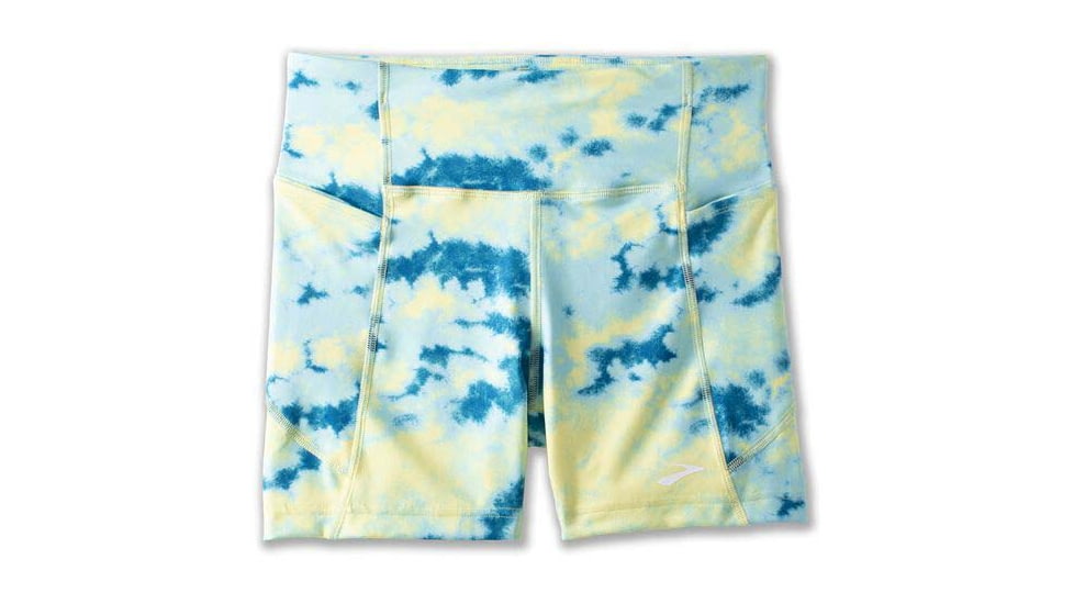 Brooks Moment 5in Short Tight - Womens, Tie Dye 23, XL, 221630175.040