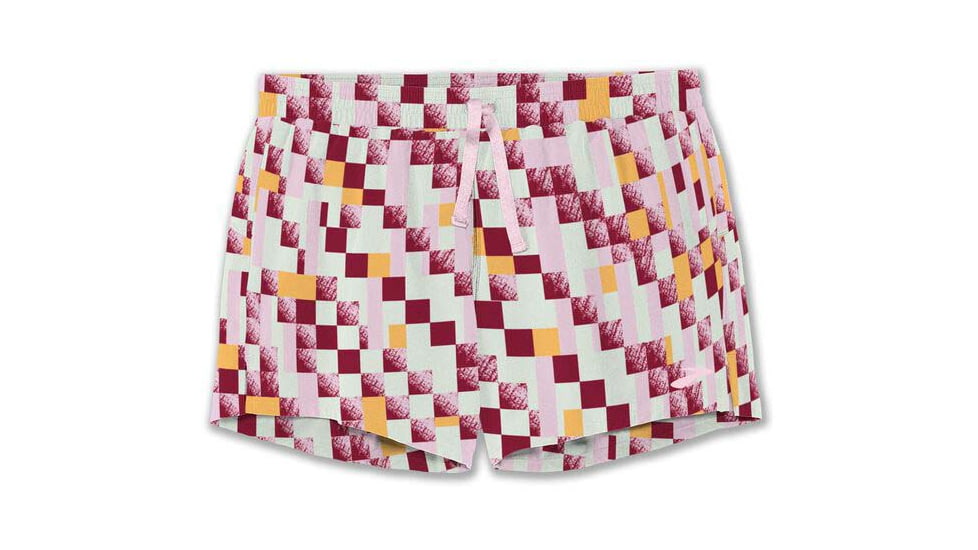 Brooks Moment 5in Short - Womens, Pace Check Print, S, 221582128.025