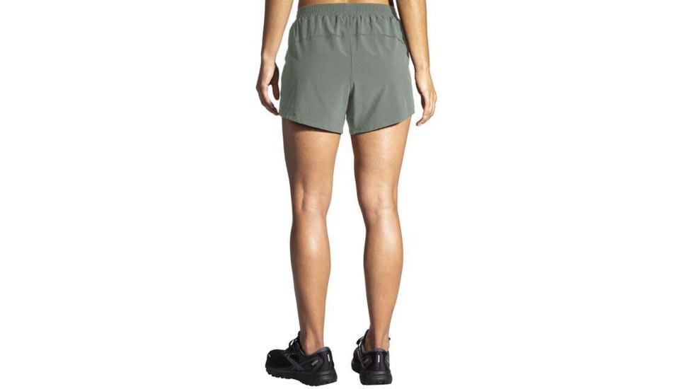 Brooks Moment 5in Short - Womens, Pebble, XL, 221582391.040