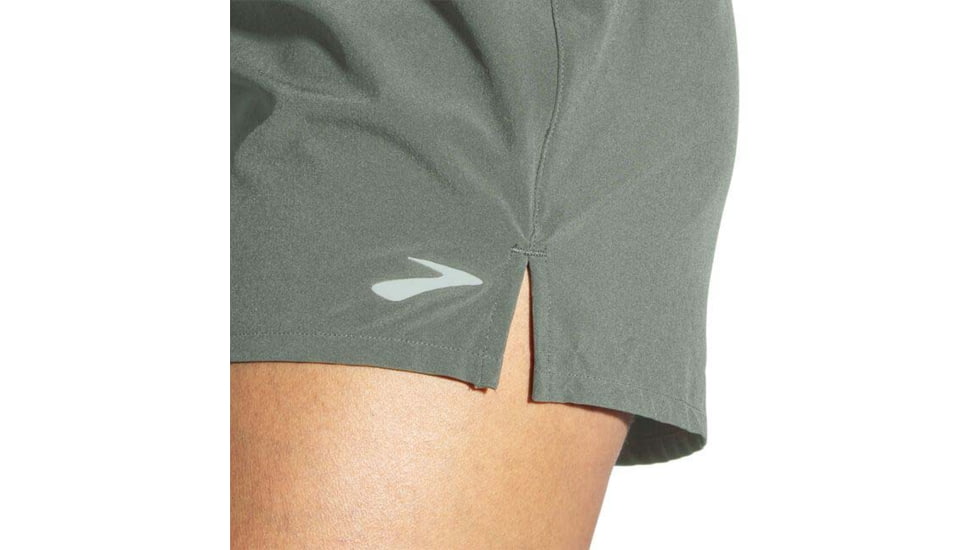 Brooks Moment 5in Short - Womens, Pebble, XL, 221582391.040