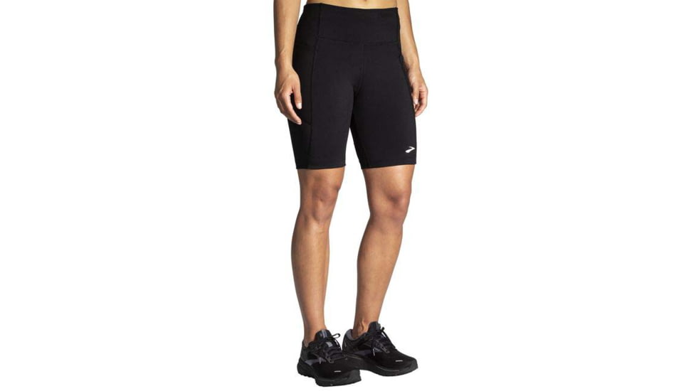 Brooks Moment 8in Short Tight - Womens, Black, XXL, 221585001.045