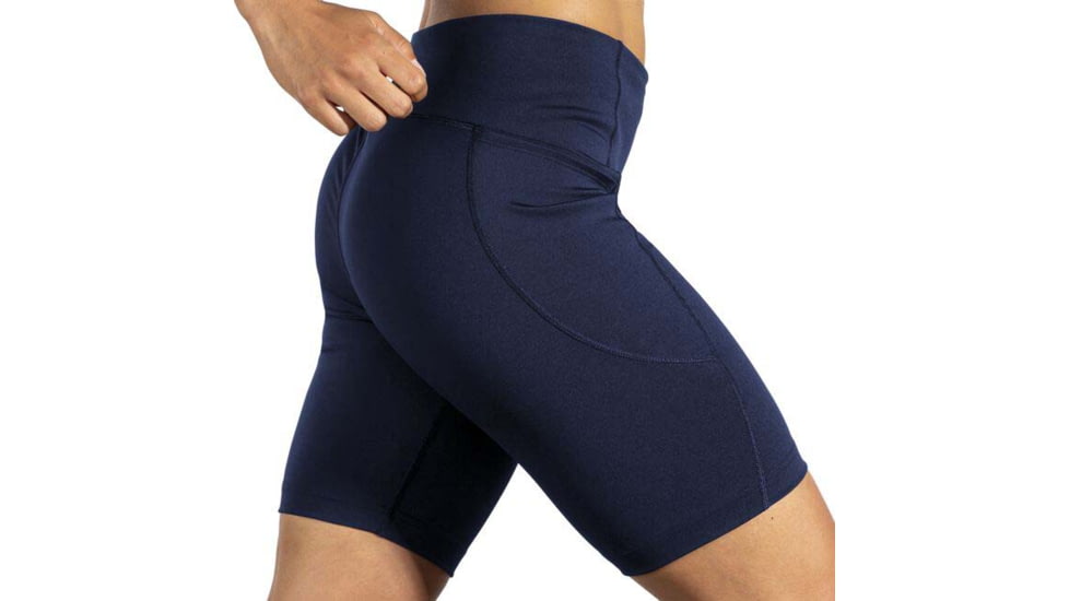 Brooks Moment 8in Short Tight - Womens, Navy, XL, 221585451.040