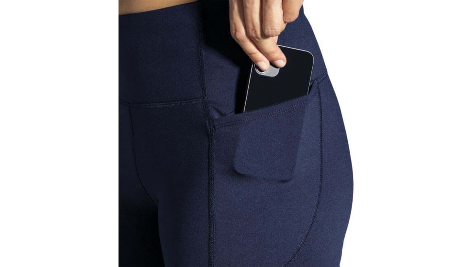 Brooks Moment 8in Short Tight - Womens, Navy, XL, 221585451.040