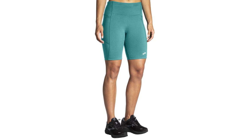 Brooks Moment 8in Short Tight - Womens, Nile Green, M, 221585336.030
