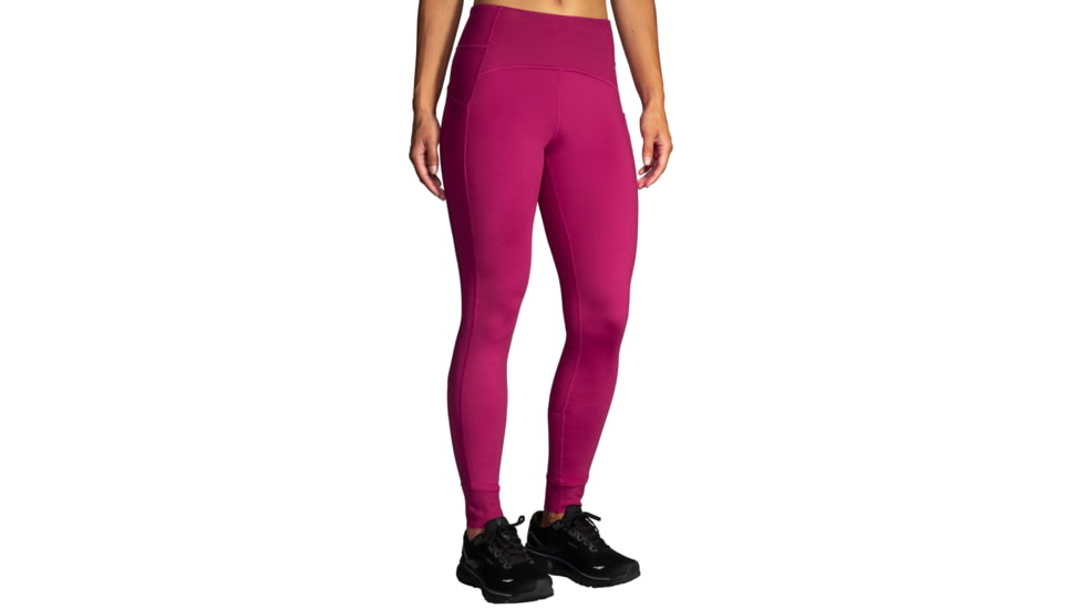Brooks Momentum Thermal Tight - Womens, Dk Mauve, Medium, 221501668.030
