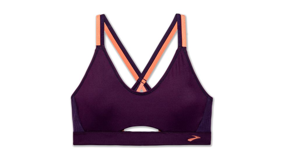 Brooks Moving Comfort FastForward Free Bra - Womens, Berry/Rose Gold, S, 300636543.025