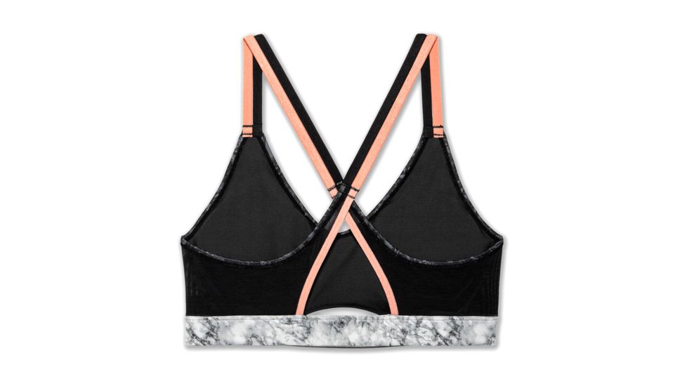 Brooks Moving Comfort FastForward Free Bra - Womens, Black Marble/Rose Gold, S, 300636089.025
