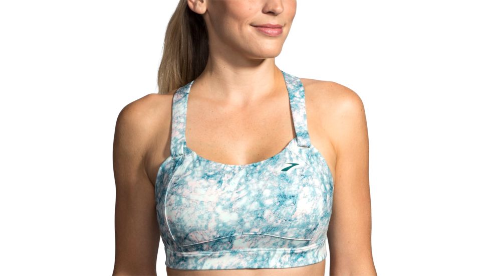 Brooks Moving Comfort Juno Bra - Womens, Mint Marble, 30-D, 350071379.0301D