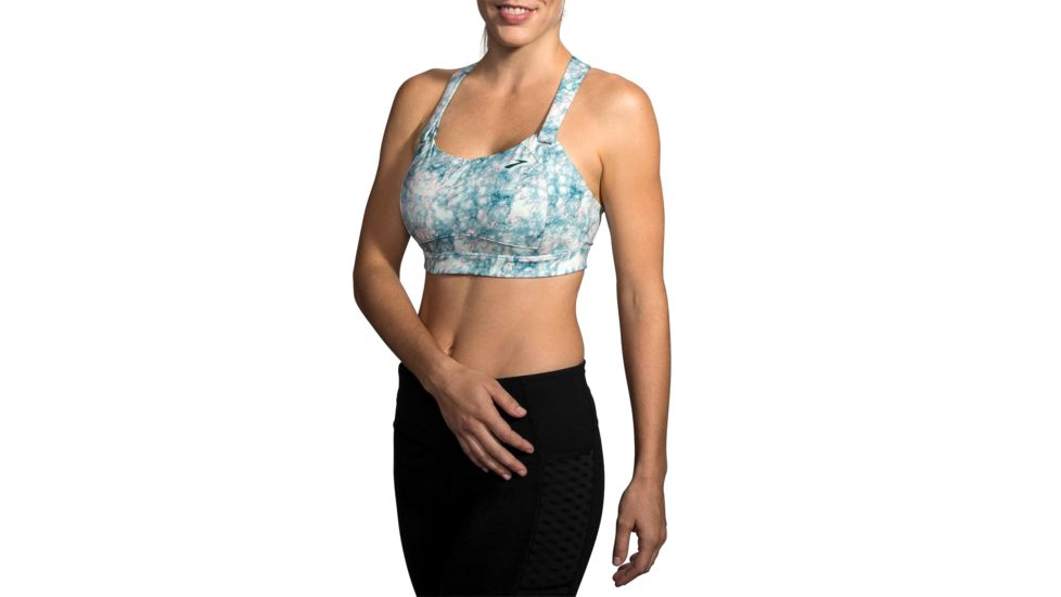 Brooks Moving Comfort Juno Bra - Womens, Mint Marble, 30-D, 350071379.0301D