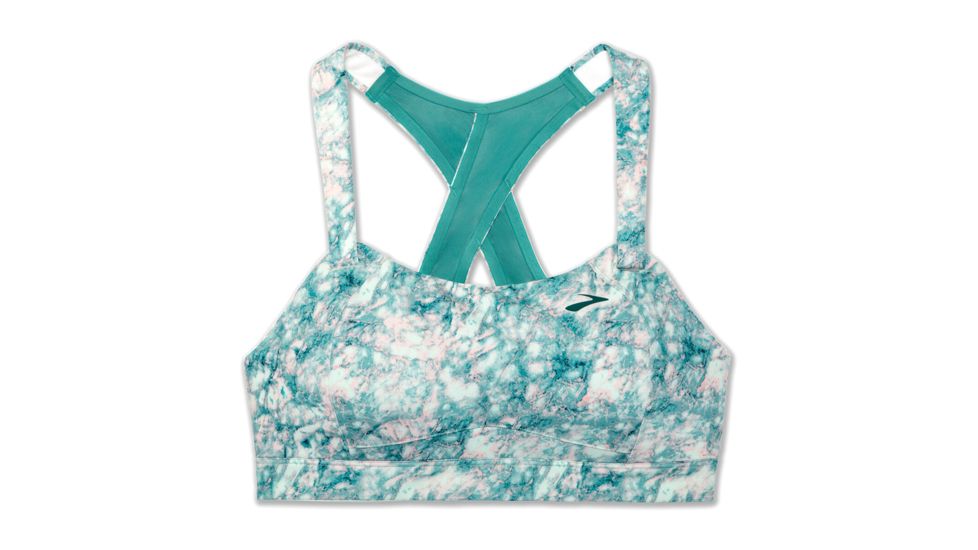 Brooks Moving Comfort Juno Bra - Womens, Mint Marble, 30-D, 350071379.0301D
