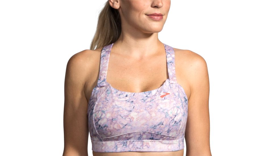 Brooks Moving Comfort Juno Bra - Womens, Quartz Marble, 40-B, 350071609.0401B