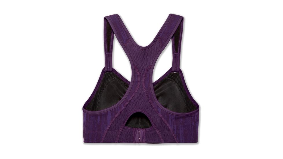 Brooks Moving Comfort Rebound Racer Bra - Womens, Berry Jacquard, 36-DD, 350037512.0362D