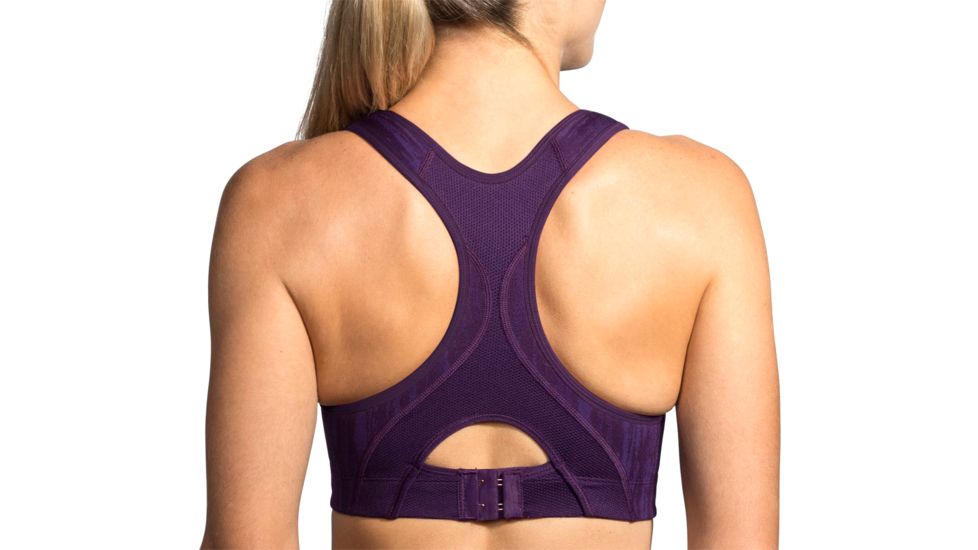 Brooks Moving Comfort Rebound Racer Bra - Womens, Berry Jacquard, 36-DD, 350037512.0362D