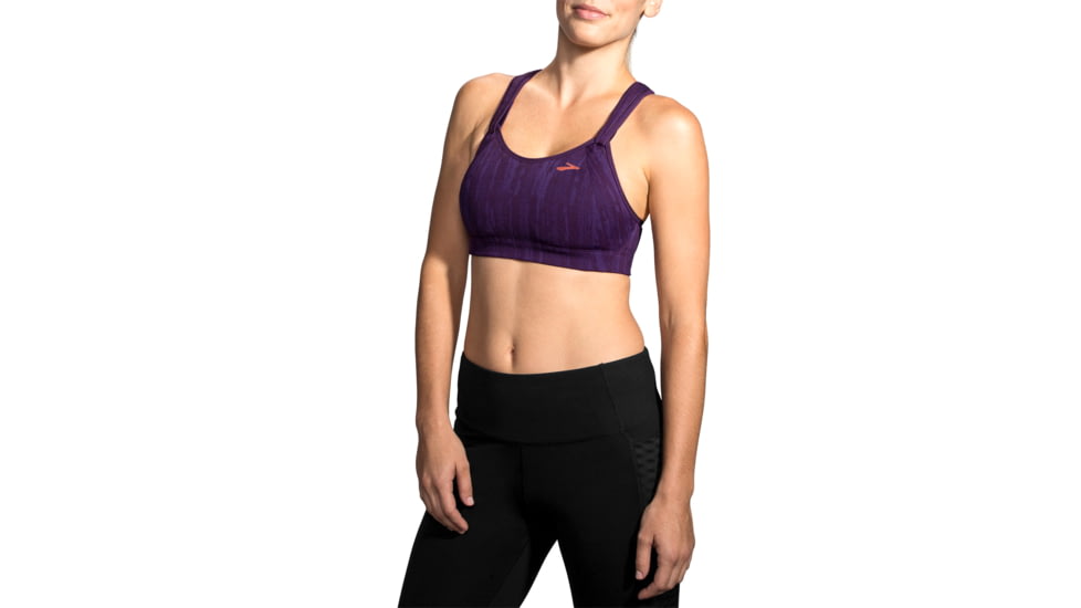 Brooks Moving Comfort Rebound Racer Bra - Womens, Berry Jacquard, 36-DD, 350037512.0362D