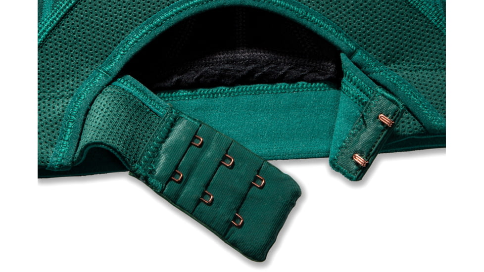 Brooks Moving Comfort Rebound Racer Bra - Womens, Forest Jacquard, 34-D, 350037335.0341D