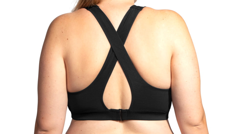 Brooks Moving Comfort UpLift Crossback Bra - Womens, Black, L, 300616001.035