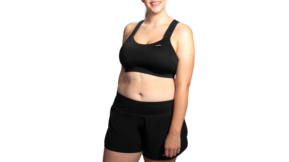 Brooks Moving Comfort UpLift Crossback Bra - Womens, Black, L, 300616001.035
