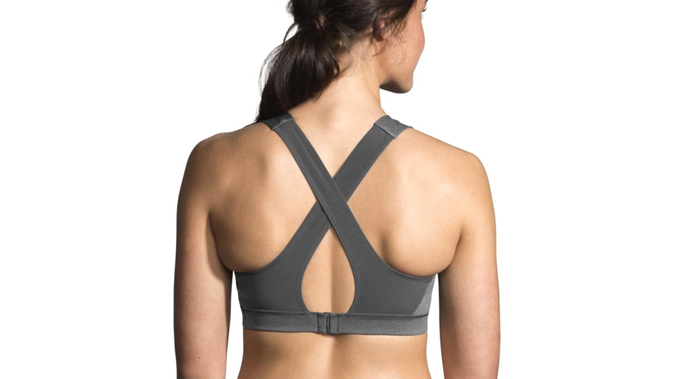 Brooks Moving Comfort UpLift Crossback Bra - Womens, Heather Asphalt, XXL, 300616020.045