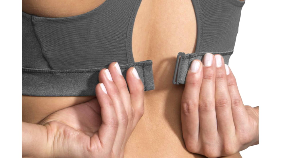 Brooks Moving Comfort UpLift Crossback Bra - Womens, Heather Asphalt, XXL, 300616020.045