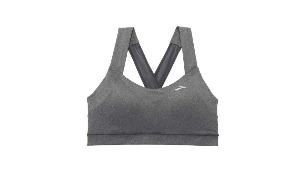 Brooks Moving Comfort UpLift Crossback Bra - Womens, Heather Asphalt, XXL, 300616020.045