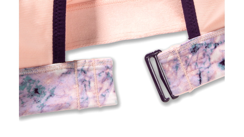 Brooks Moving Comfort UpLift Crossback Bra - Womens, Quartz/Quartz Marble/Berry, XL, 300616682.04