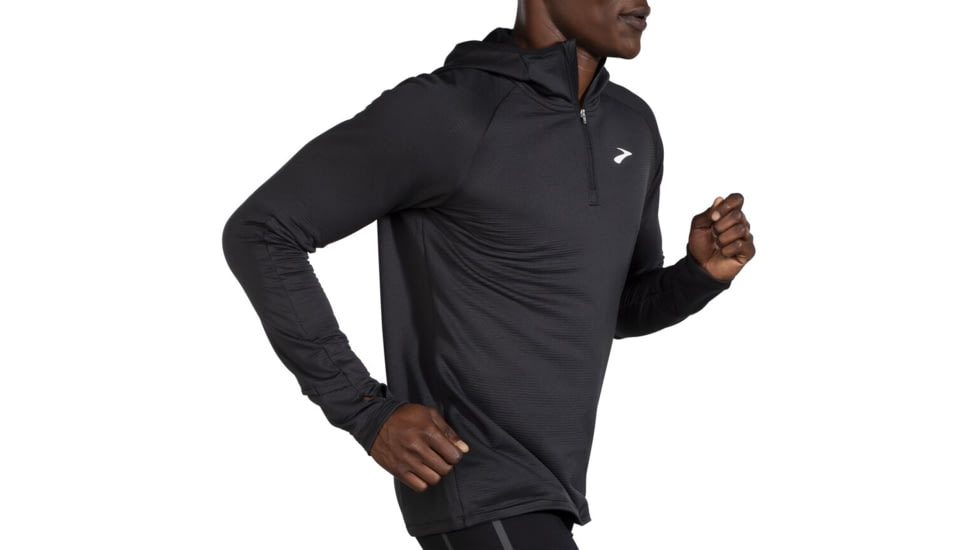 Brooks Notch Thermal Hoodie 2.0 - Mens, Large, Black, 211402001.035