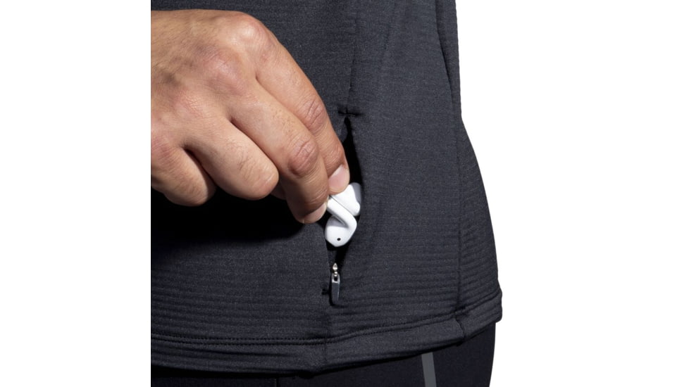 Brooks Notch Thermal Hoodie 2.0 - Mens, Large, Black, 211402001.035