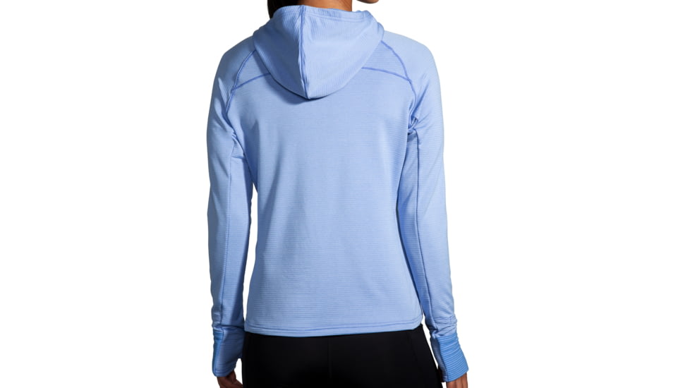 Brooks Notch Thermal Hoodie 2.0 - Womens, Htr Blue Lavender, Large, 221568497.04