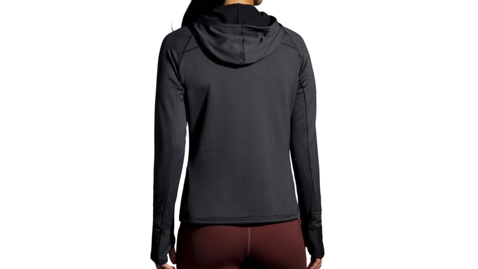 Brooks Notch Thermal Hoodie 2.0 - Womens, Small, Black, 221568001.025
