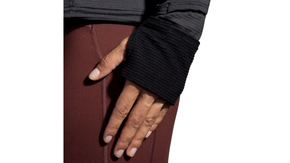 Brooks Notch Thermal Hoodie 2.0 - Womens, Small, Black, 221568001.025