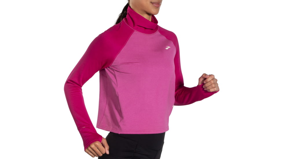 Brooks Notch Thermal Long Sleeve 2.0 - Womens, Htr Frosted Mauve/Mauve, Large, 221567636.04