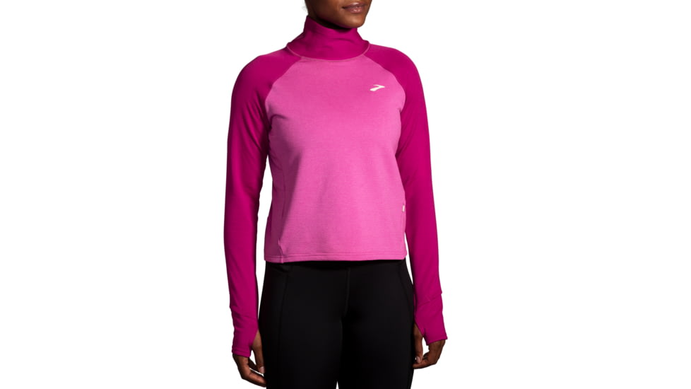 Brooks Notch Thermal Long Sleeve 2.0 - Womens, Htr Frosted Mauve/Mauve, Large, 221567636.04