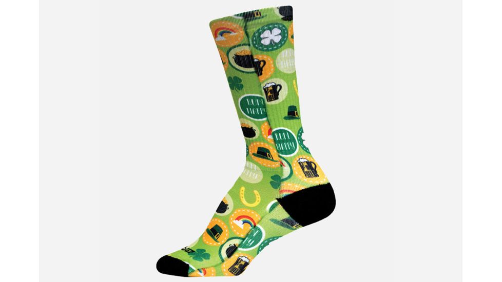 Brooks Pacesetter Crew Running Sock, St. Patrick's, Extra Large 741496-St. Patrick's-XL