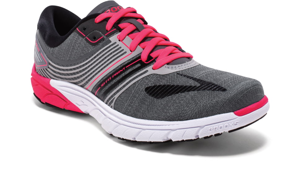 Brooks Pure Cadence 6 Road Running Shoe - Women's-Castle Rock/Blk/Pink-Medium-6