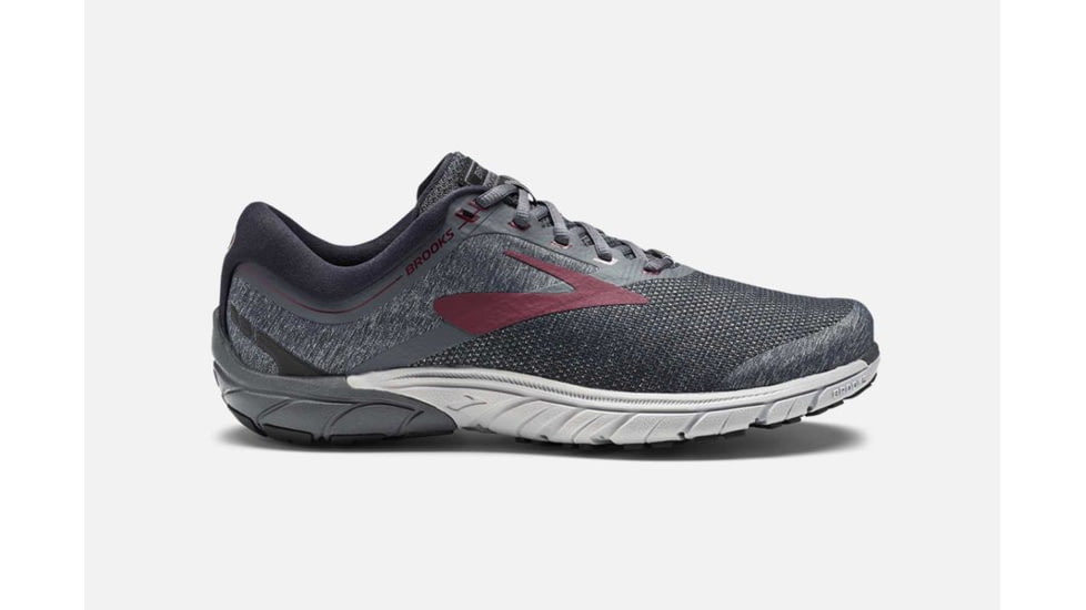 Brooks PureCadence 7 Mens Road Running Shoes, Ebony/Dark Red/Black, 8.5 US, Medium, 1102741D012.085