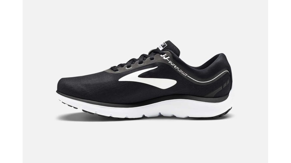 Brooks PureFlow 7 Mens Road Running Shoes, Black/White, 9.5 US, Medium, 1102751D048.095