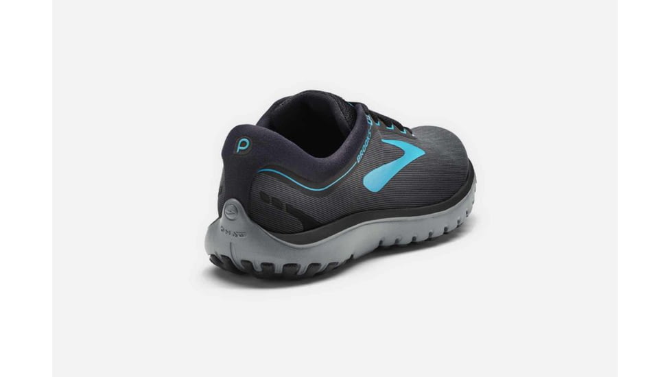 Brooks PureFlow 7 Womens Road Running Shoes, Grey/Black/Green, 12 US, Medium, 1202621B067.120