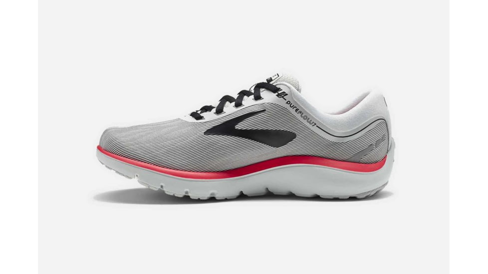 Brooks PureFlow 7 Womens Road Running Shoes, Grey/Black/Pink, 7.5 US, Medium, 1202621B078.075