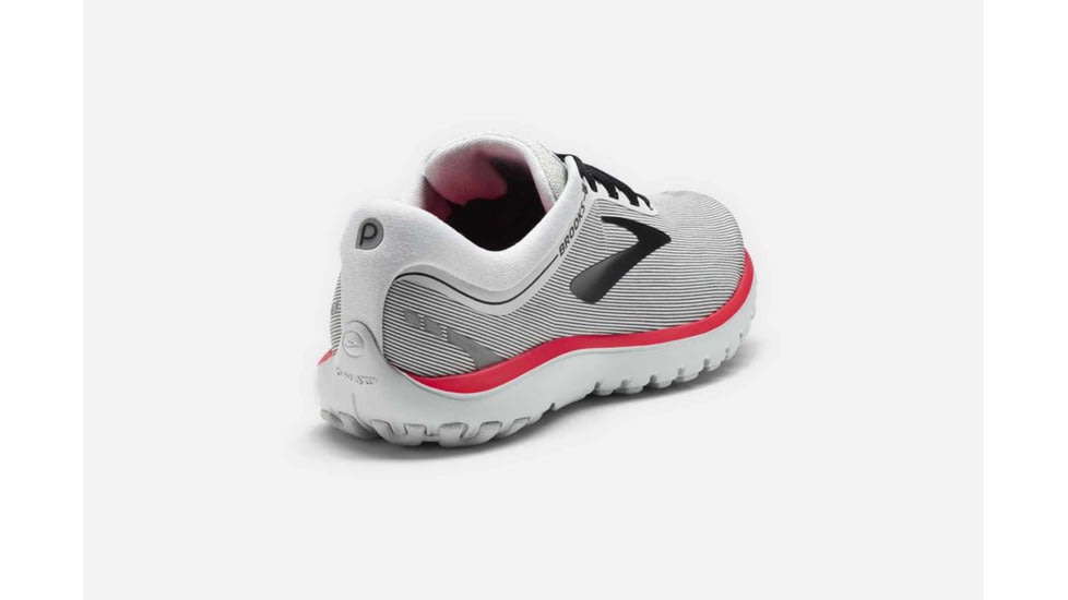 Brooks PureFlow 7 Womens Road Running Shoes, Grey/Black/Pink, 7.5 US, Medium, 1202621B078.075