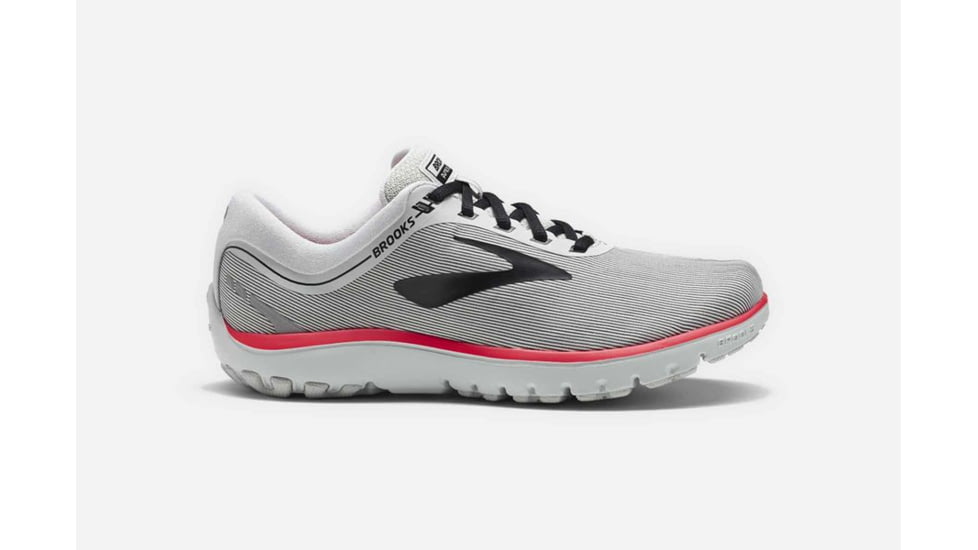 Brooks PureFlow 7 Womens Road Running Shoes, Grey/Black/Pink, 7.5 US, Medium, 1202621B078.075