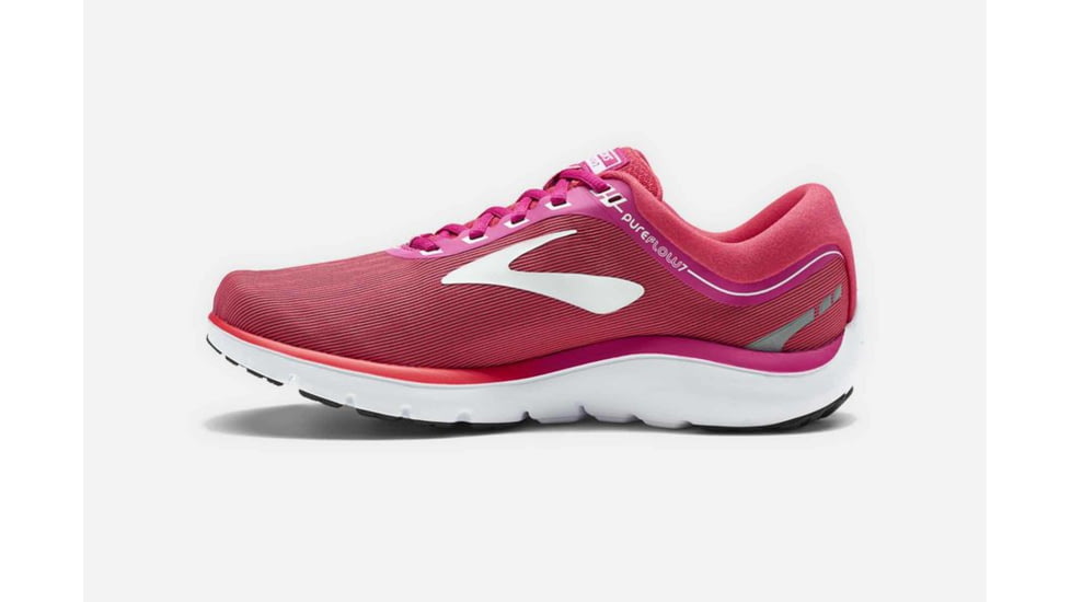 Brooks PureFlow 7 Womens Road Running Shoes, Pink/Pink/White, 5 US, Medium, 1202621B684.050