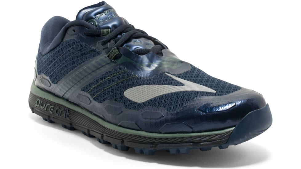 PureGrit 5 Trail Running Shoe - Mens-Blue/Green/Black-Medium-11