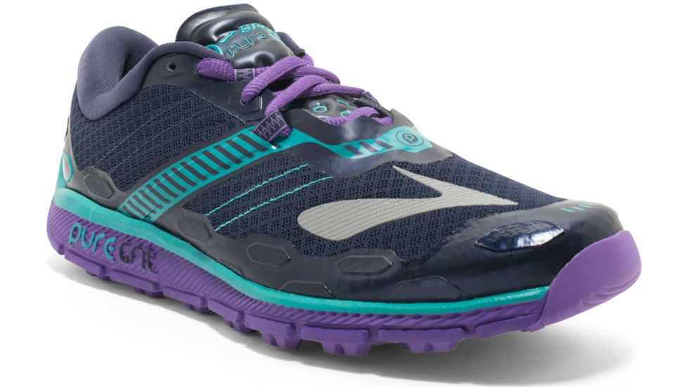 PureGrit 5 Trail Running Shoe - Womens-Peacoat/PassionFlower/Ceramic-Medium-9