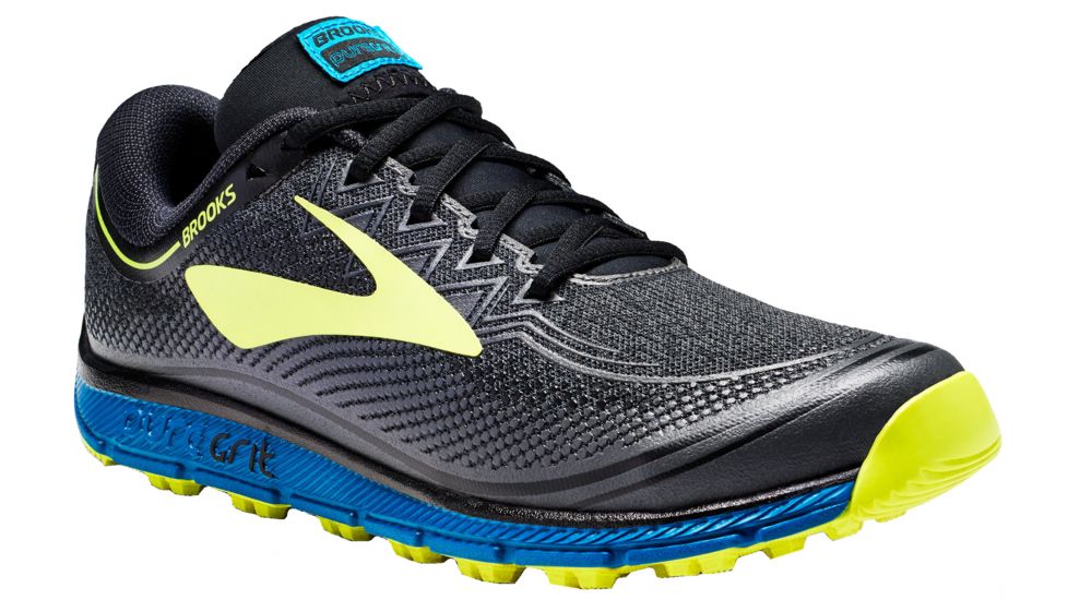 Brooks PureGrit 6 Trail Running Shoe - Men's-Black/Turkish Tile/Nightlife-Medium-9